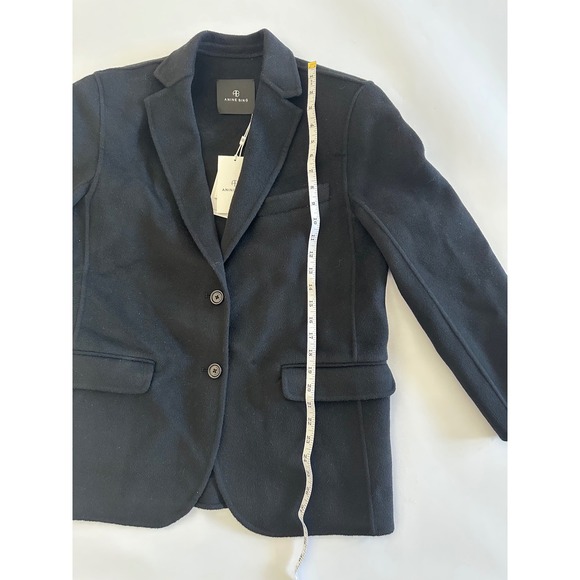 ANINE BING Quinn Blazer Black Cashmere Blend - Women's XXS - MSRP $650 - Picture 10 of 15